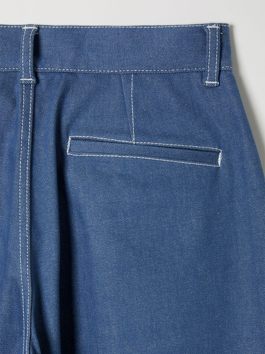 Denim Tucked Trousers 詳細画像 Blue 4