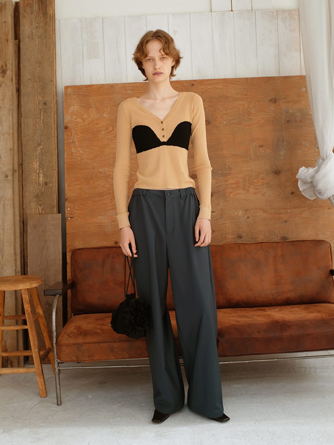 Baggy Easy Trousers 詳細画像 Green 2