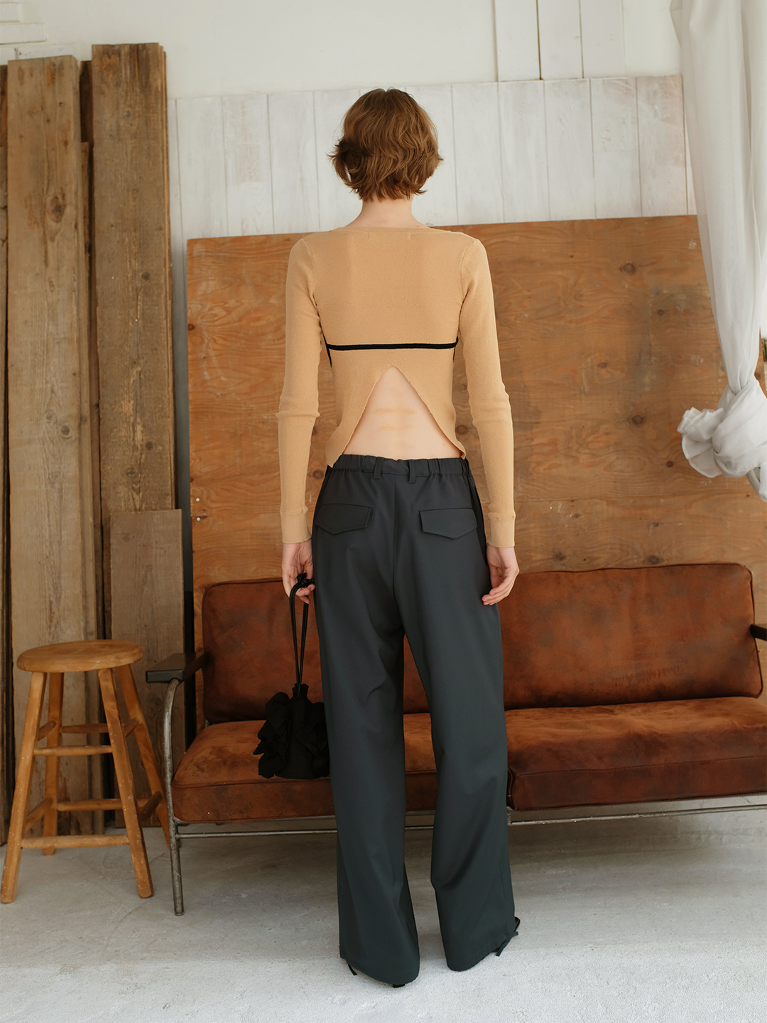 Baggy Easy Trousers 詳細画像 Green 4