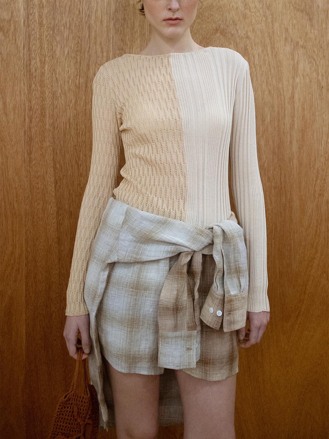 Combination Check Shirts 詳細画像 Orange 2