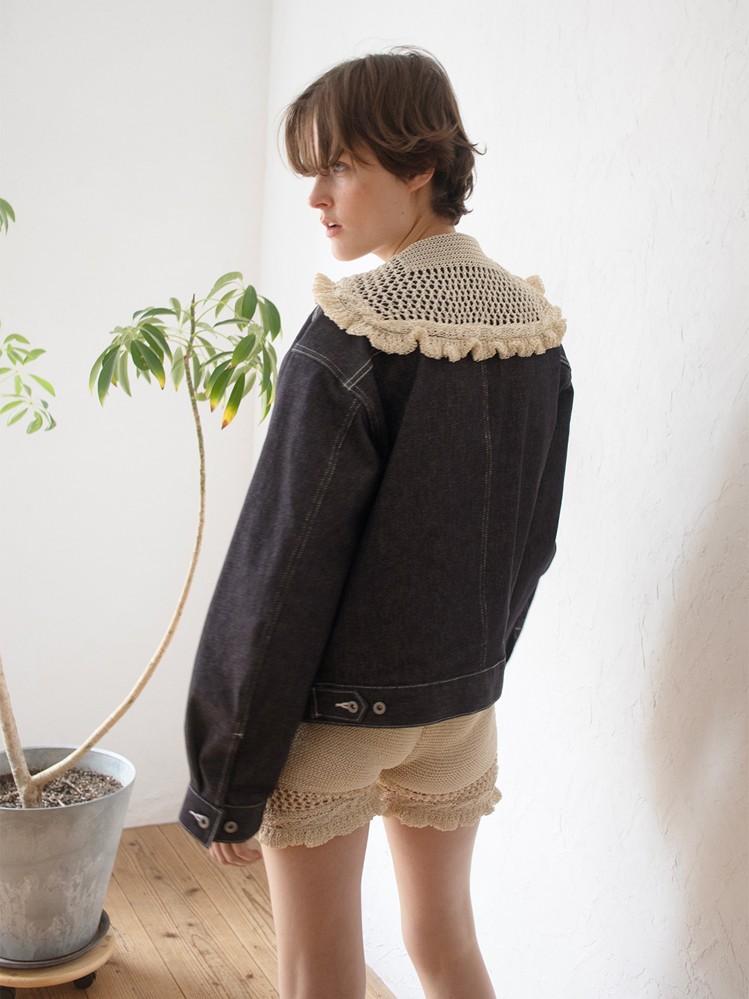 Sailor Crochet Cardigan 詳細画像 White 5