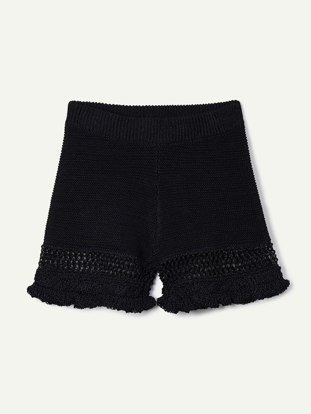 Ruffle Crochet Shorts/Navy | leinwände | ラインヴァンドの公式