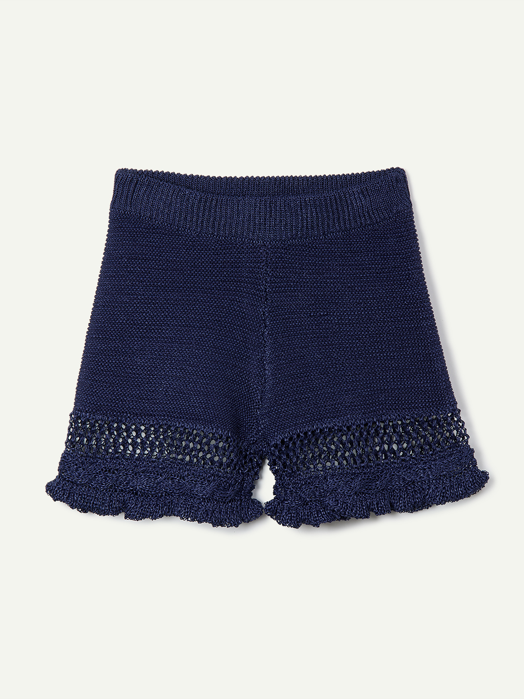 Ruffle Crochet Shorts/Navy | leinwände | ラインヴァンドの公式