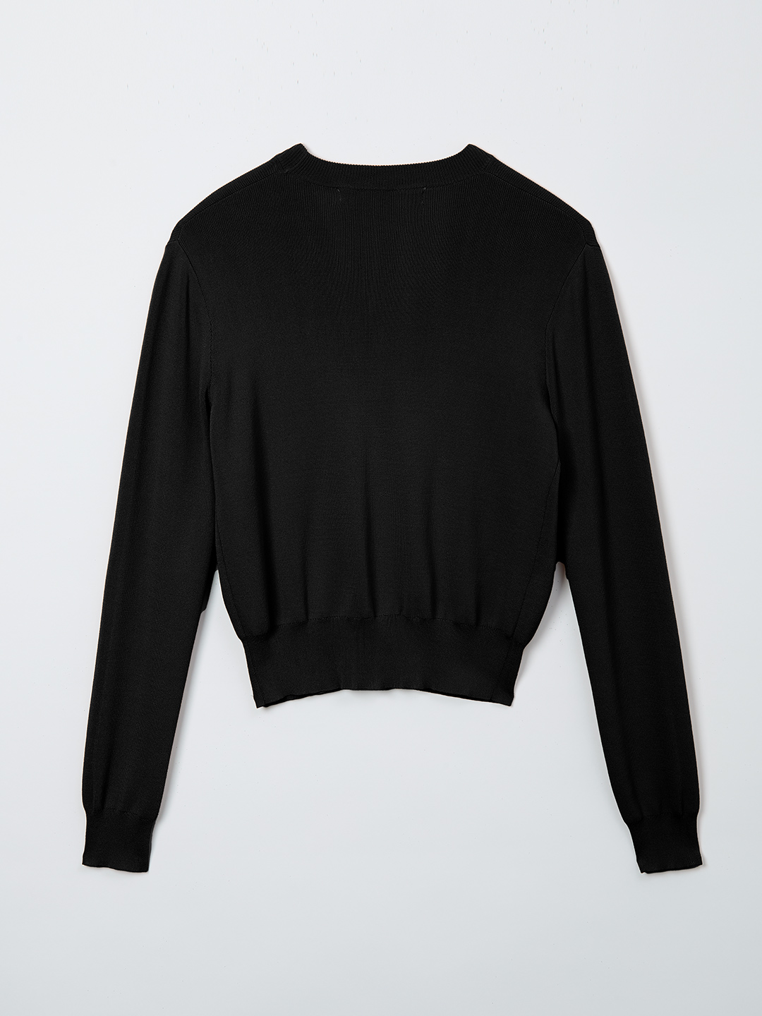 Ribbon Tie Dry-touch Cardigan 詳細画像 Black 3