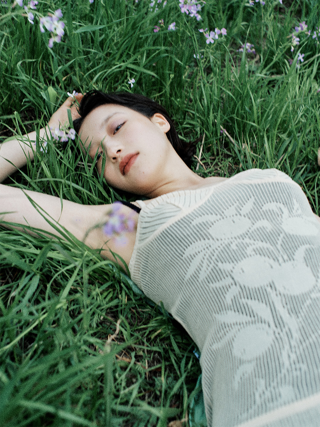 Blueberry Lace Slip Dress 詳細画像 White 1