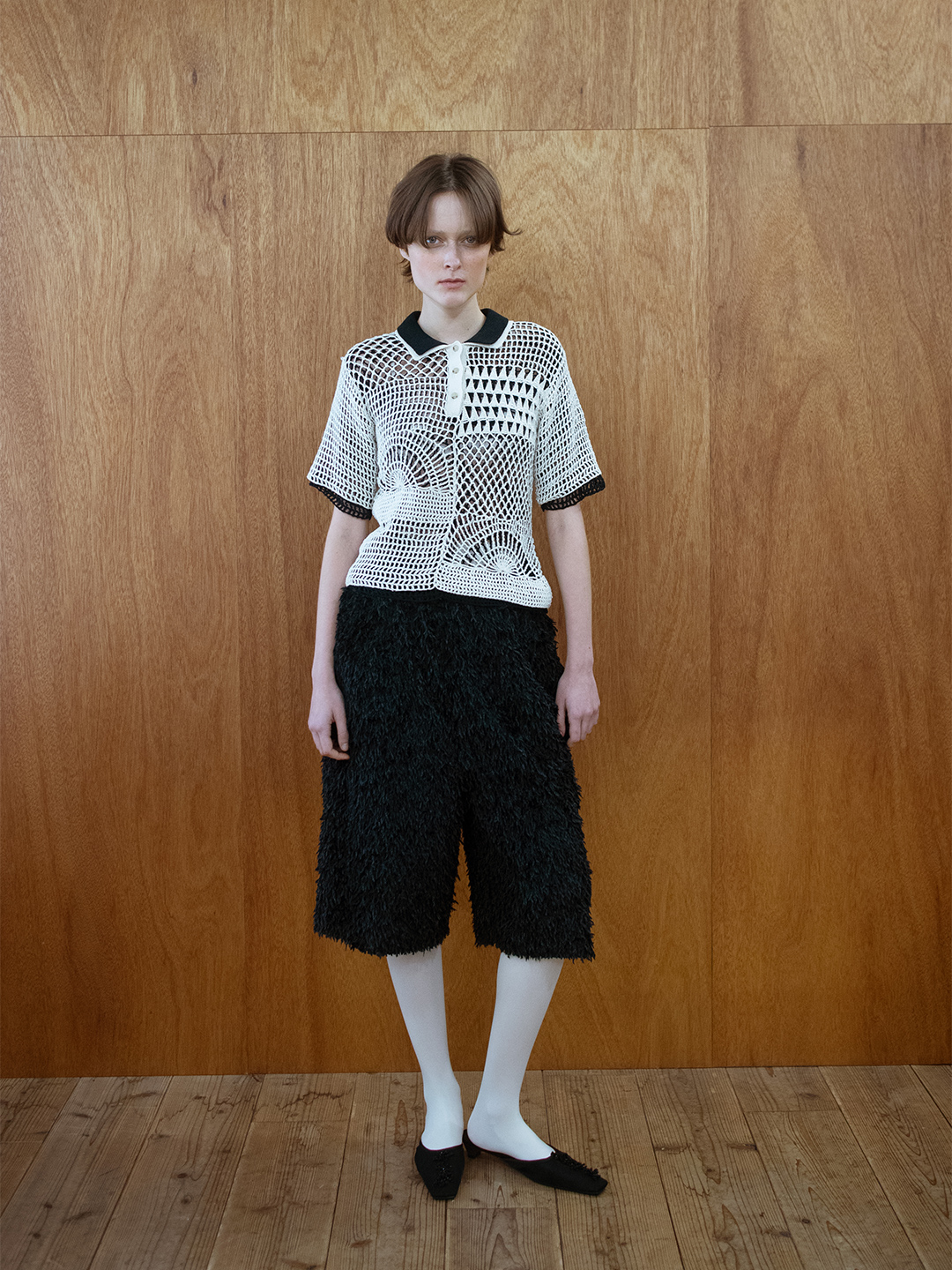 Landscape Crochet Polo 詳細画像 White 3