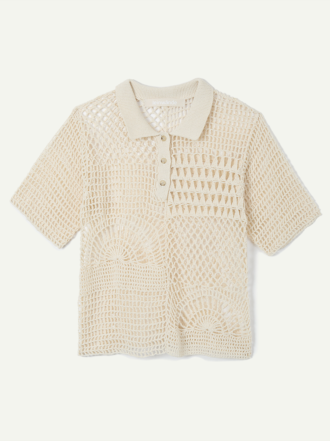 【LEINWANDE】 Landscape Jacquard Polo Landscape Crochet Polo/Orange | leinwände | ラインヴァンドの公式