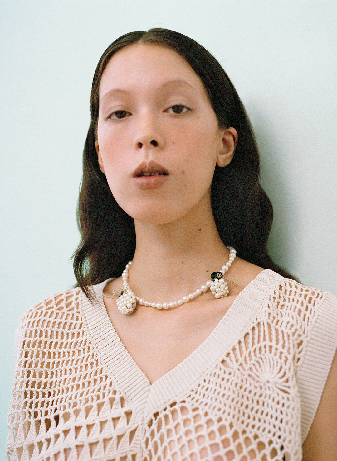 Landscape Crochet Vest 詳細画像 White 4