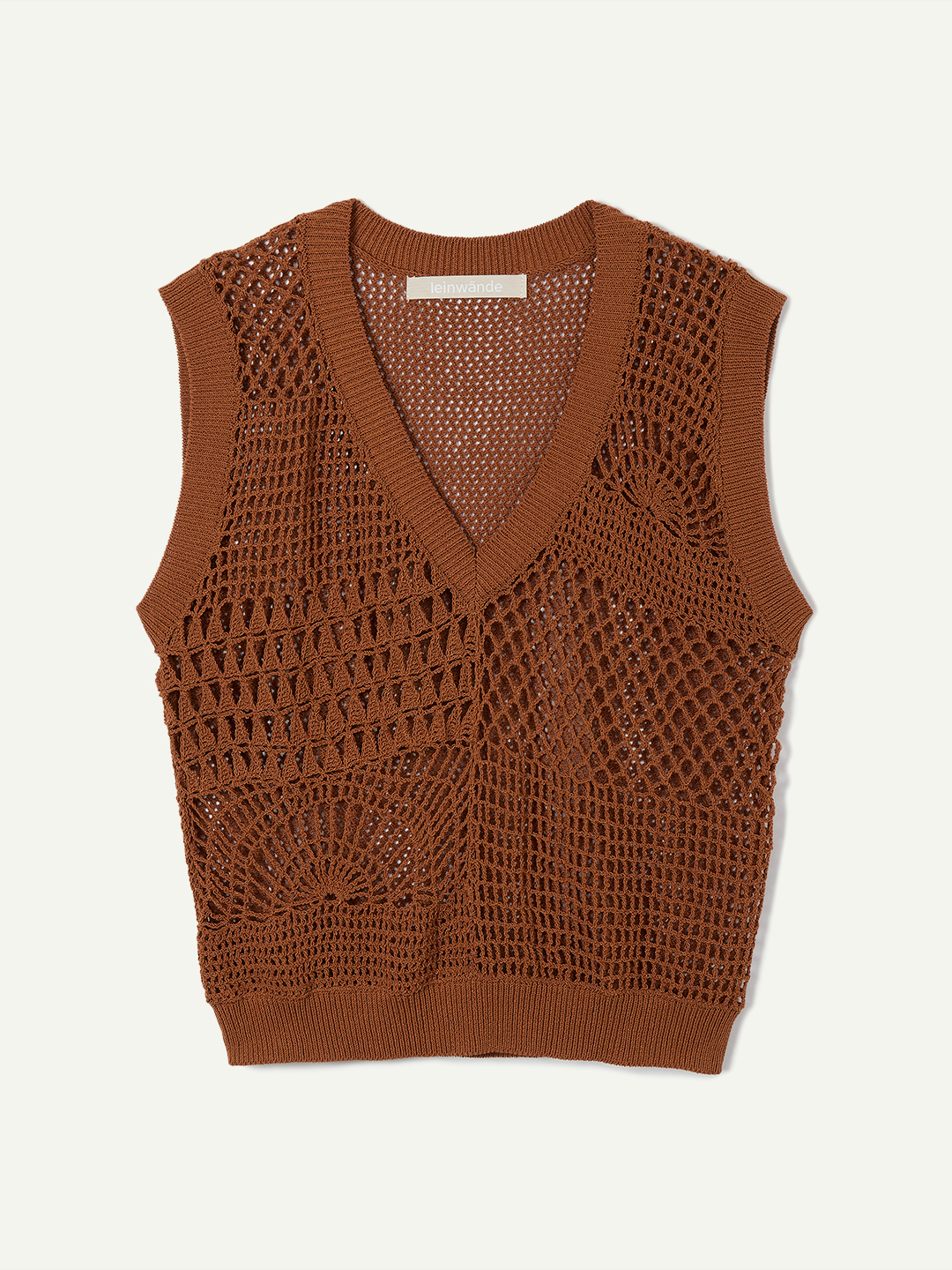 Landscape Crochet Vest 詳細画像 Orange 1