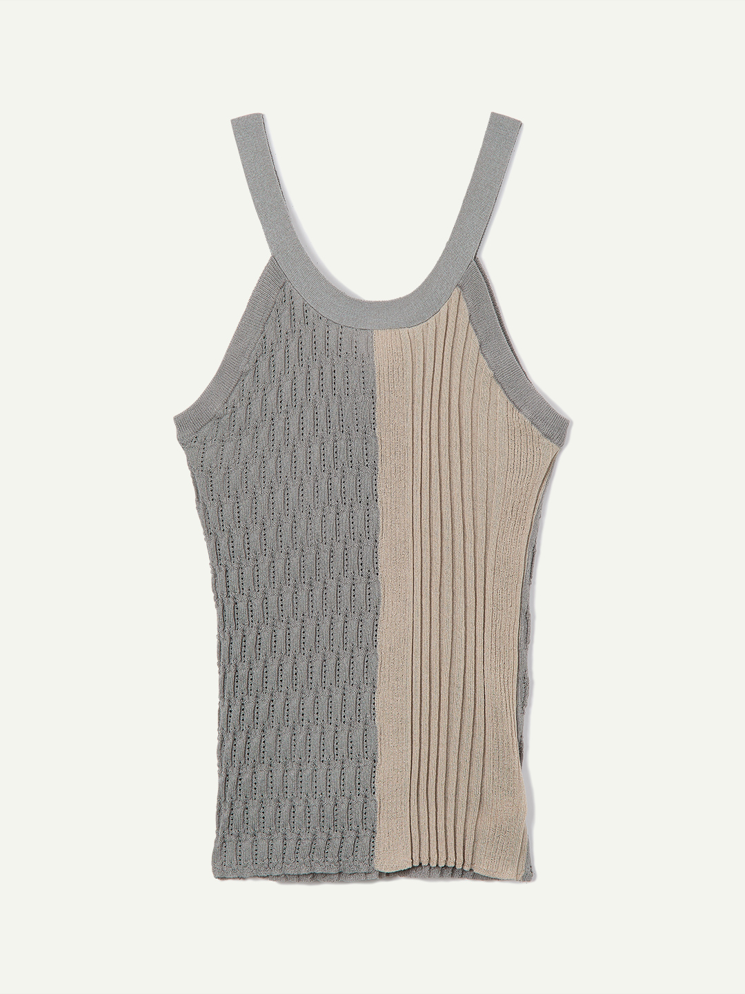 Mixture Rib Knitted Tank 詳細画像 Gray 1