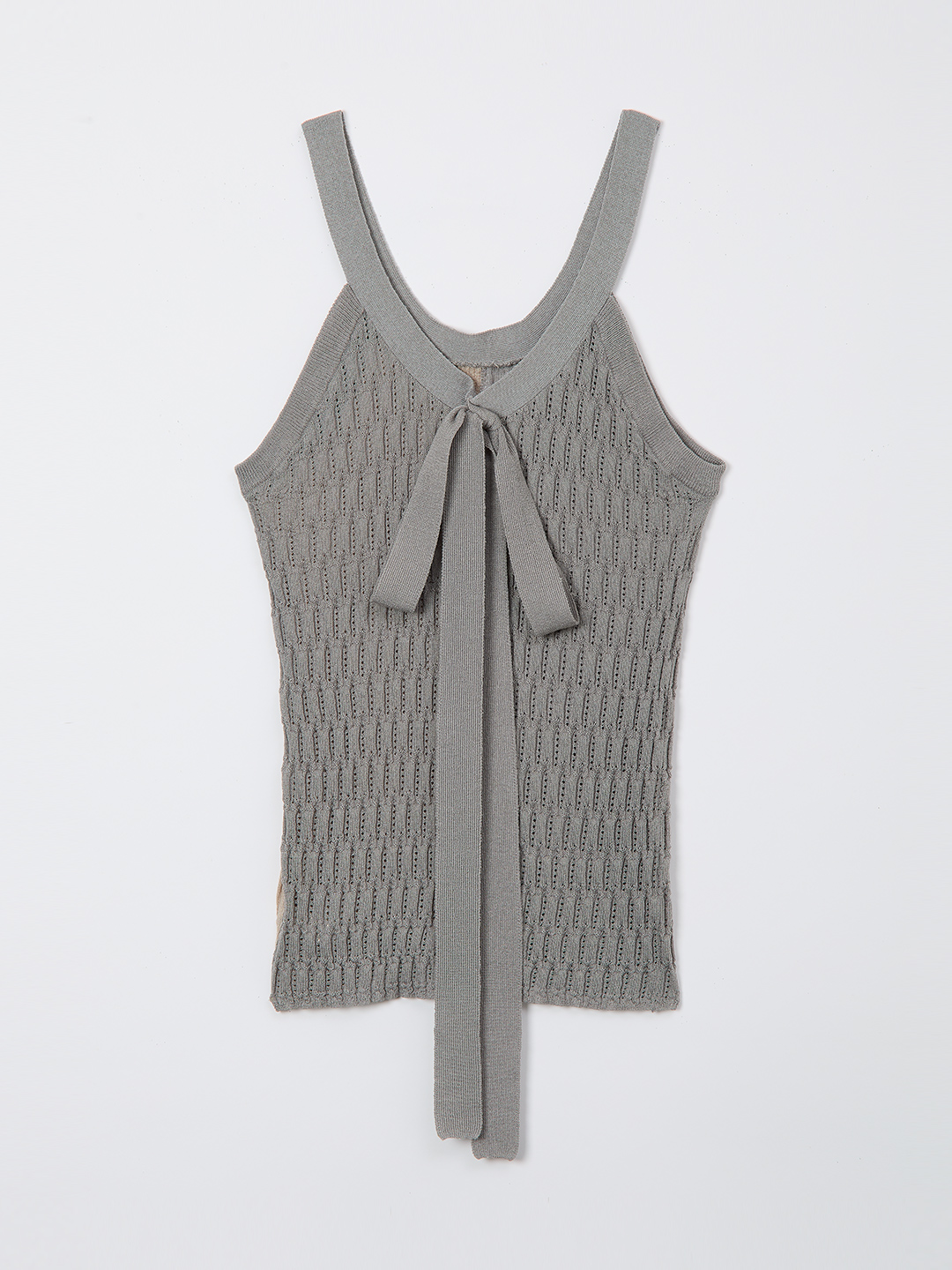 Mixture Rib Knitted Tank 詳細画像 Gray 2