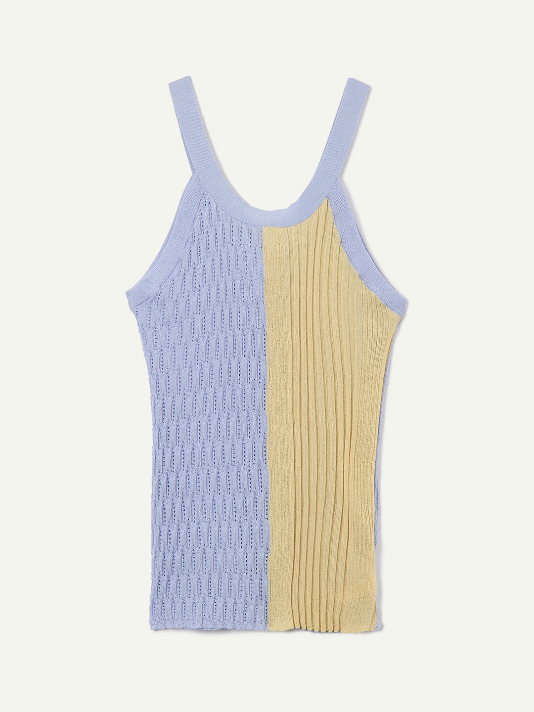Mixture Rib Knitted Tank 詳細画像 Blue 1