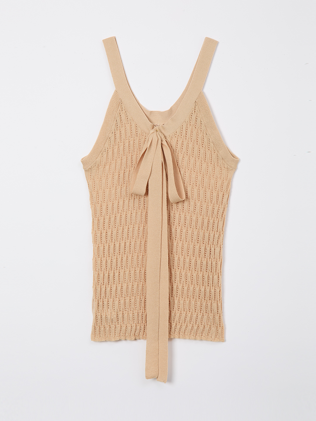 Mixture Rib Knitted Tank 詳細画像 Beige 2