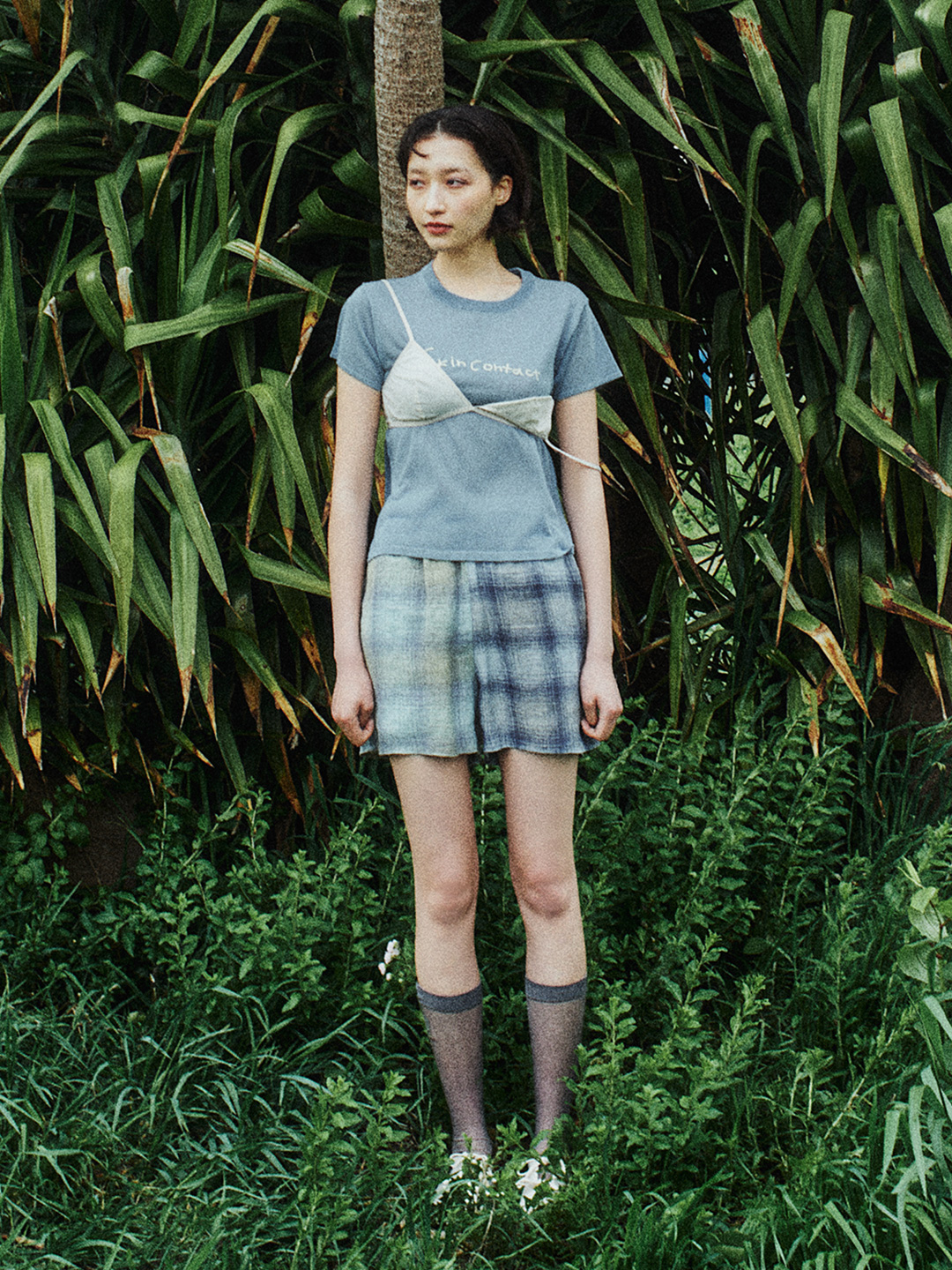Skin Contact Knitted Tee 詳細画像 Blue 2