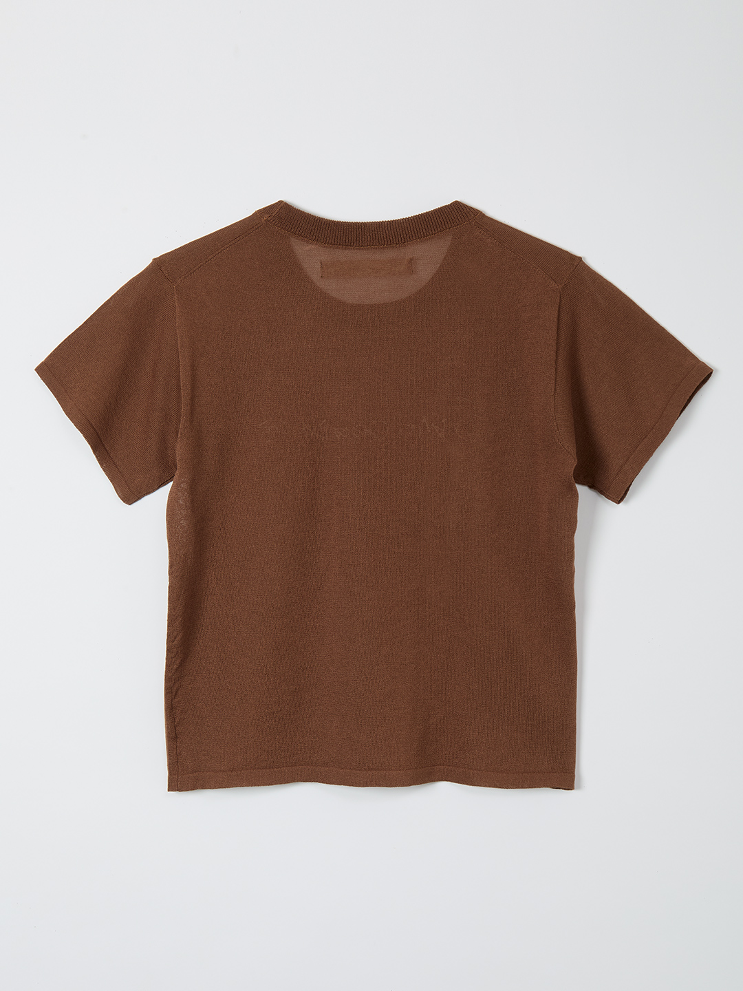 Skin Contact Knitted Tee 詳細画像 Brown 2