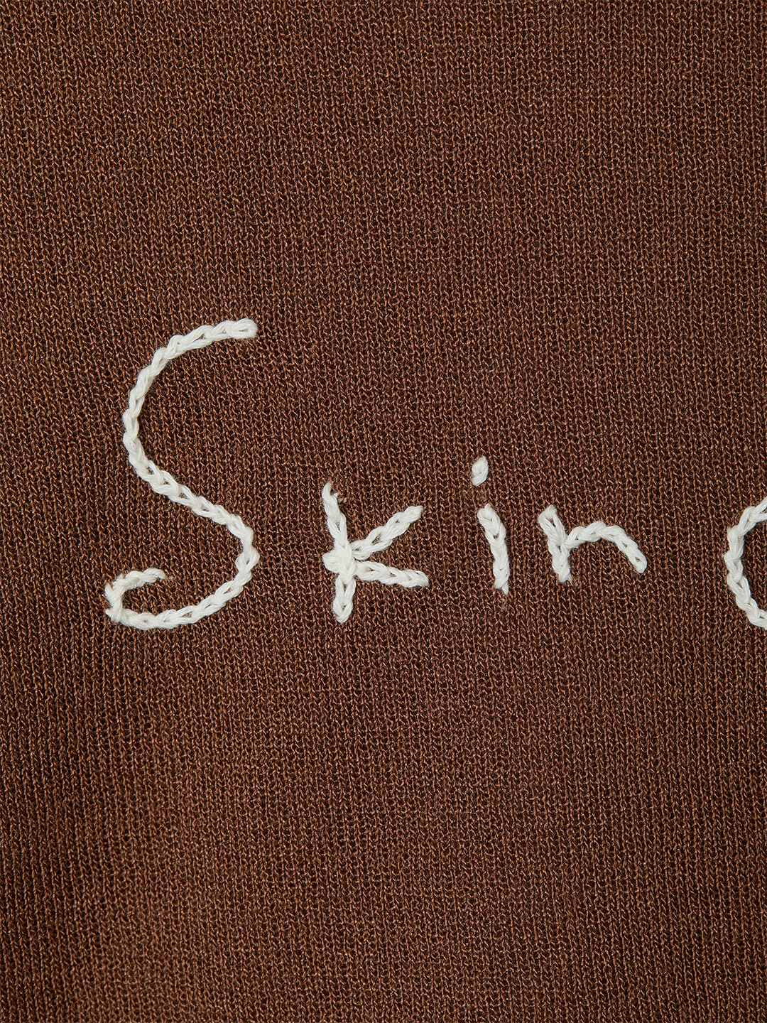 Skin Contact Knitted Tee 詳細画像 Brown 3
