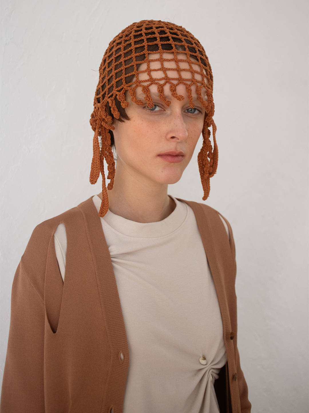 Wattle Crochet Cap 詳細画像 Orange 1