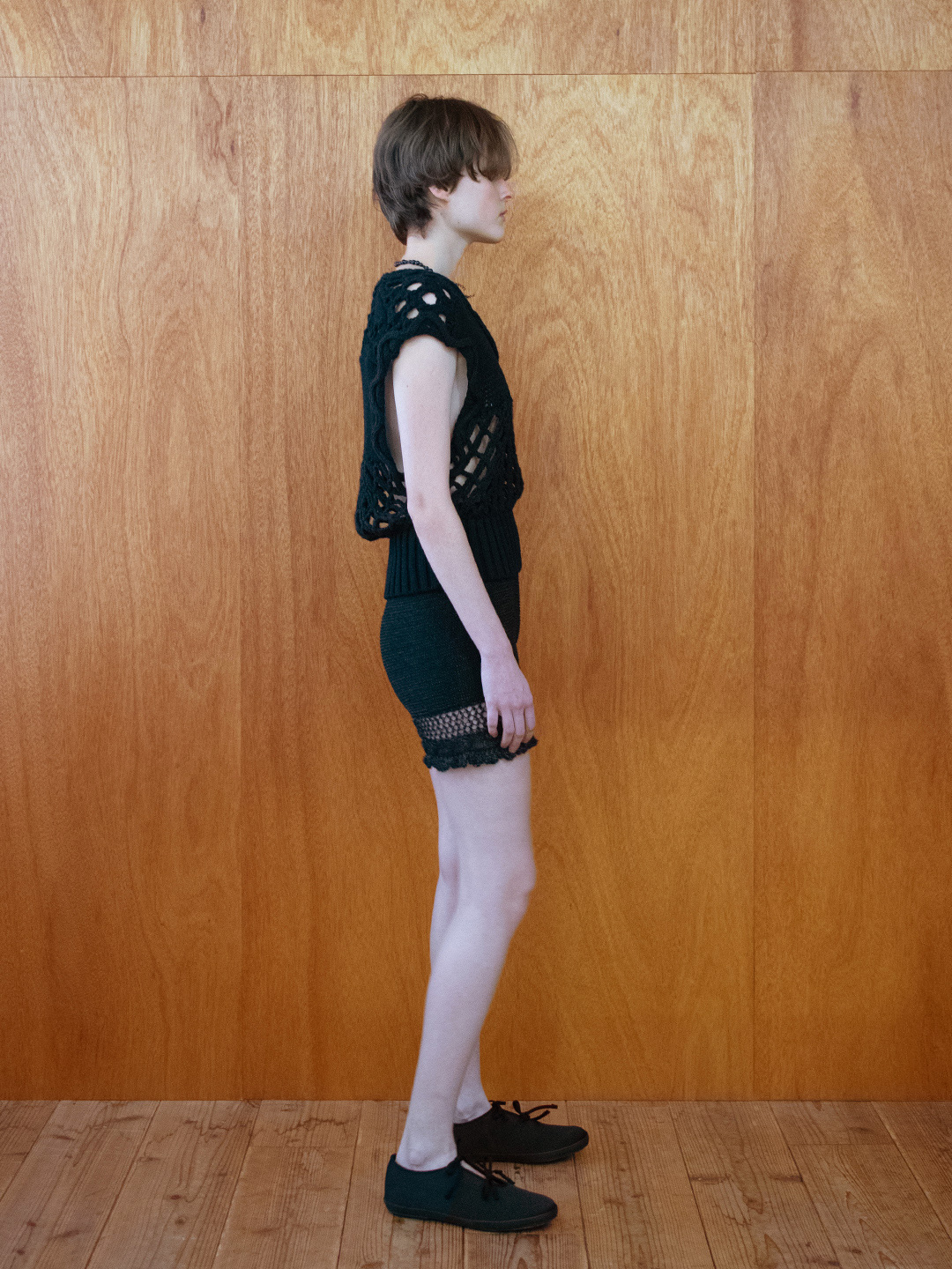 Mix Yarn Crochet Top 詳細画像 Black 4