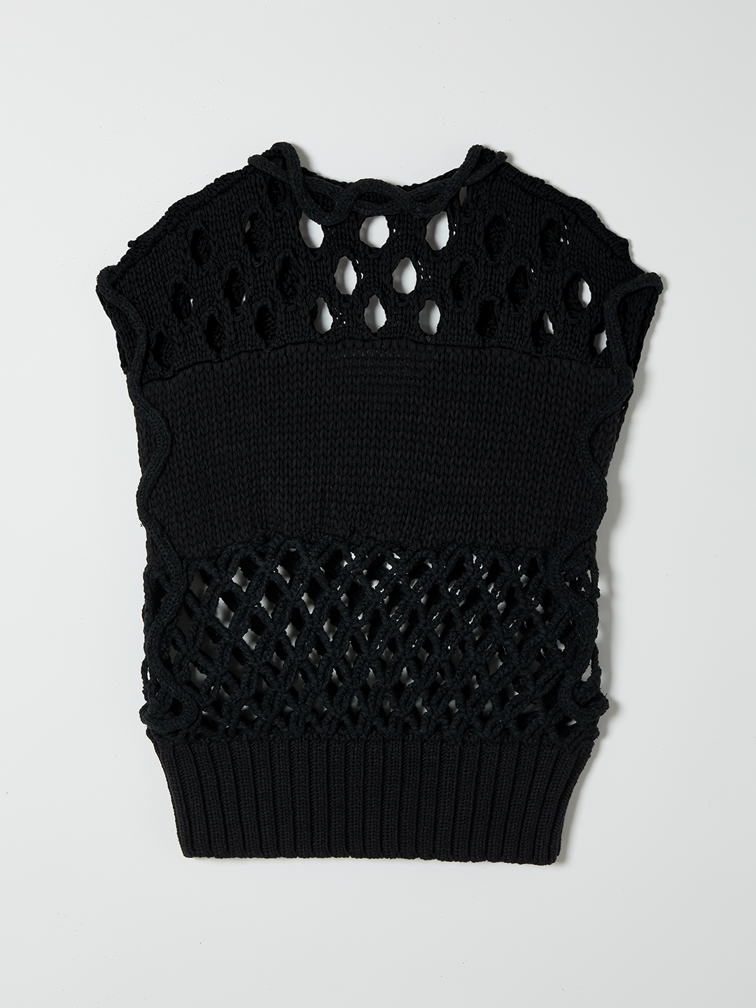 Mix Yarn Crochet Top 詳細画像 Black 2