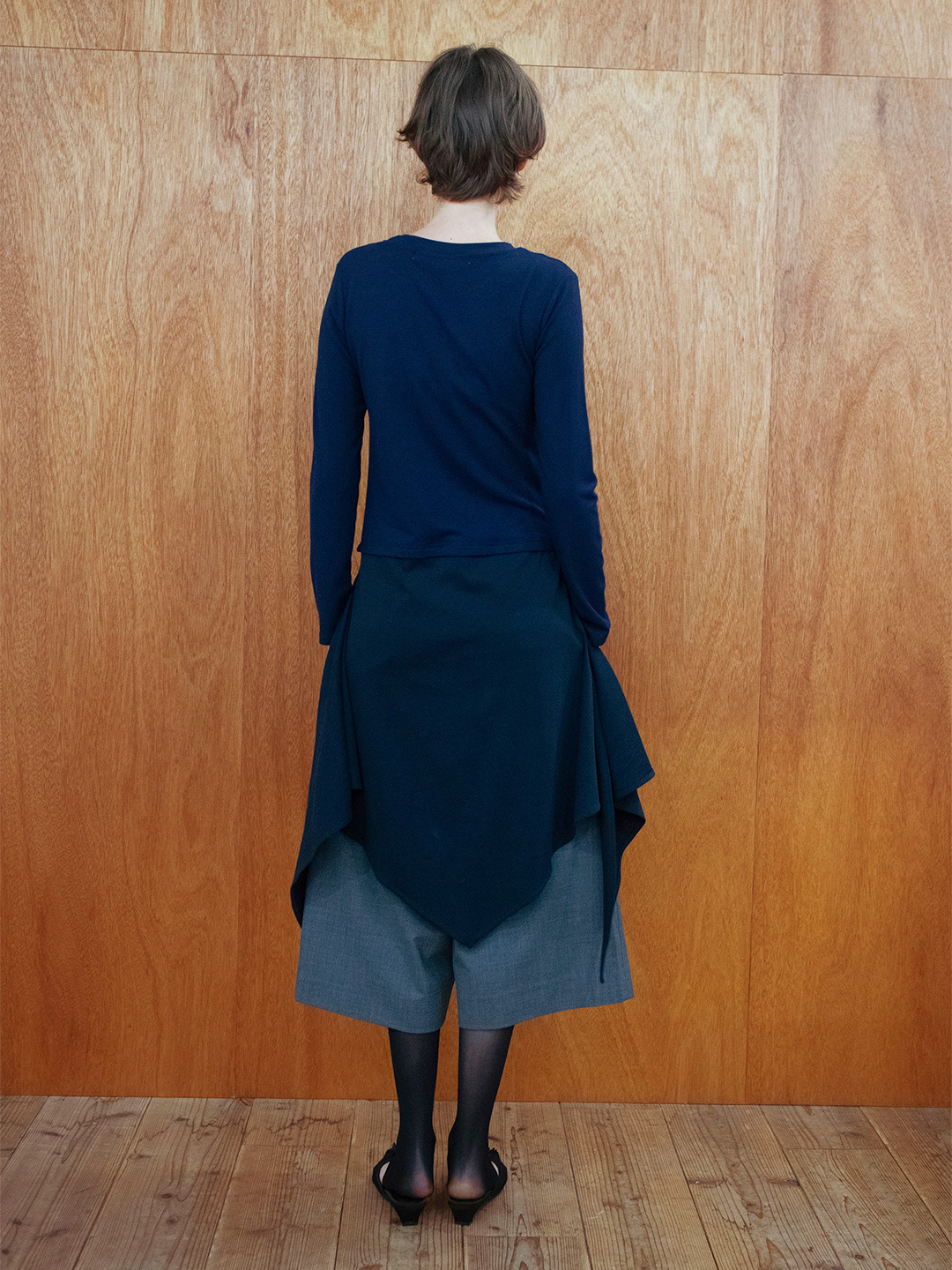 Scarf Long T-Shirt 詳細画像 Navy 2