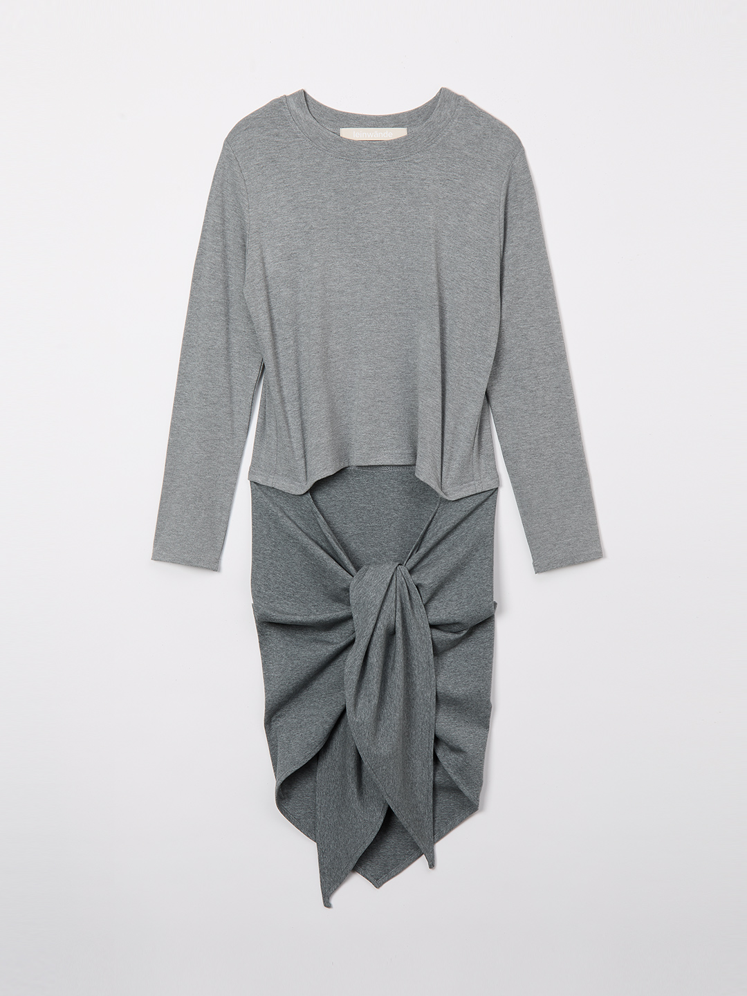 Scarf Long T-Shirt 詳細画像 Gray 3