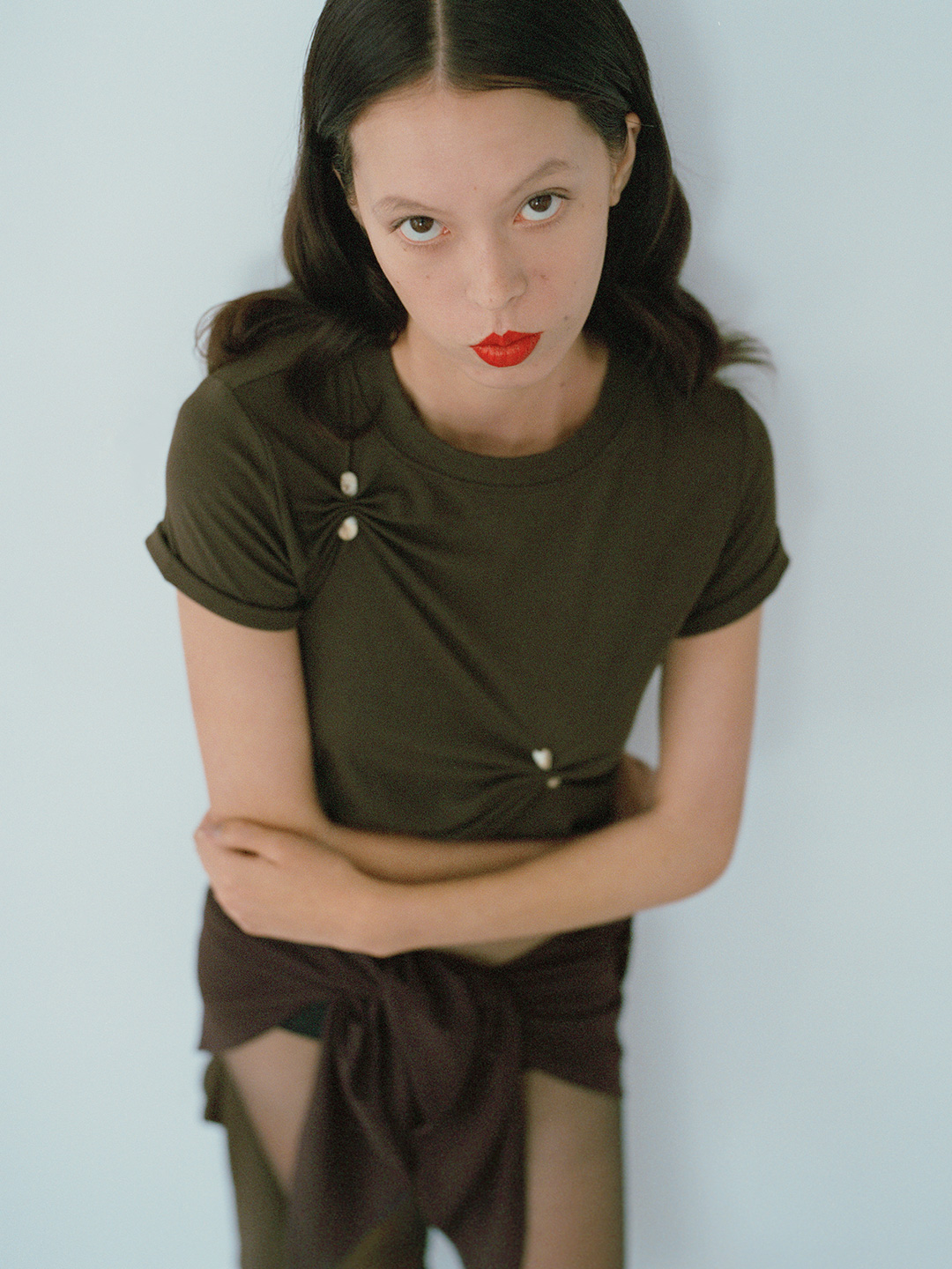 Stone Pinched Lyocel Tee