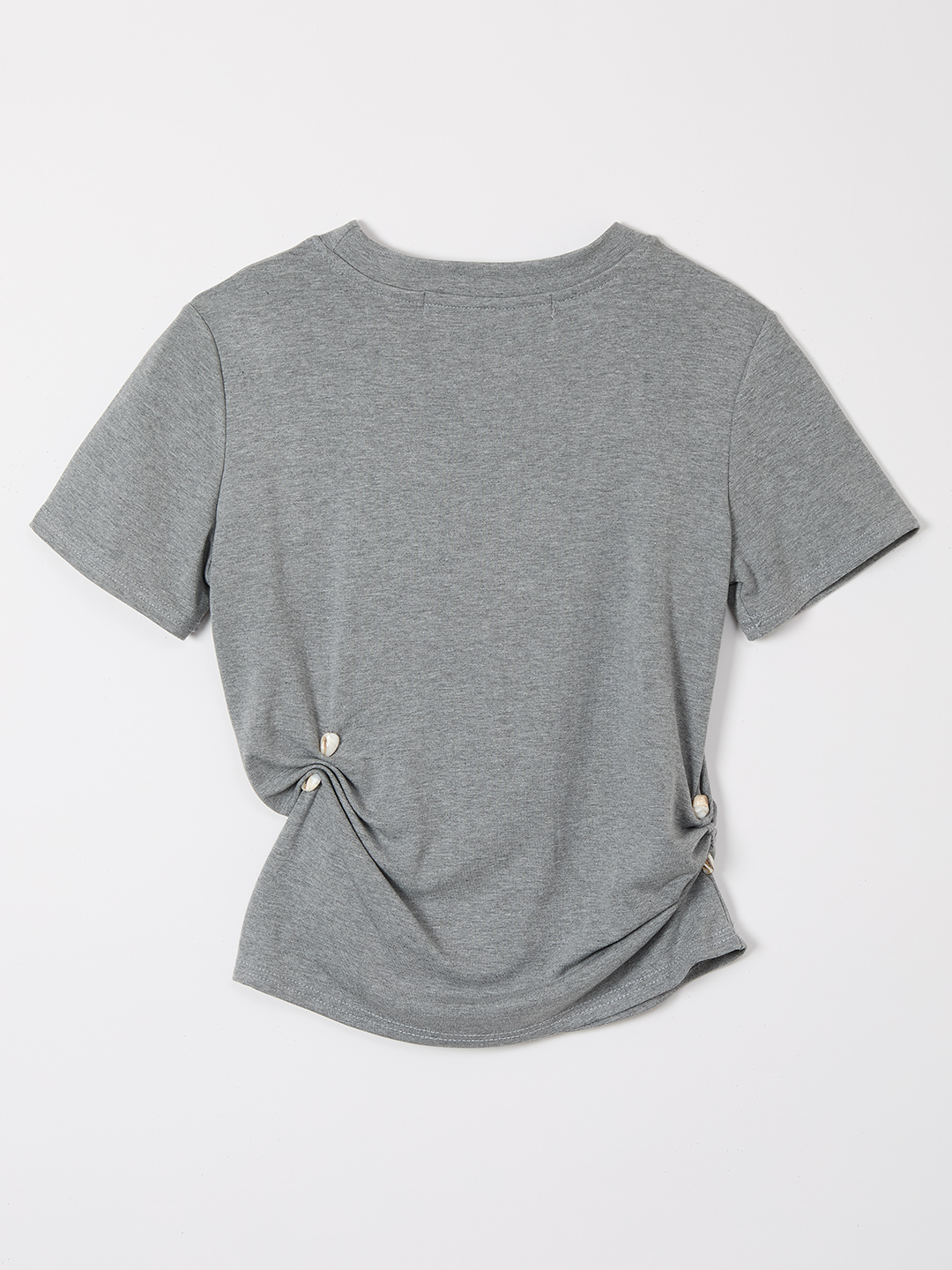 Stone Pinched Lyocel Tee 詳細画像 Gray 2