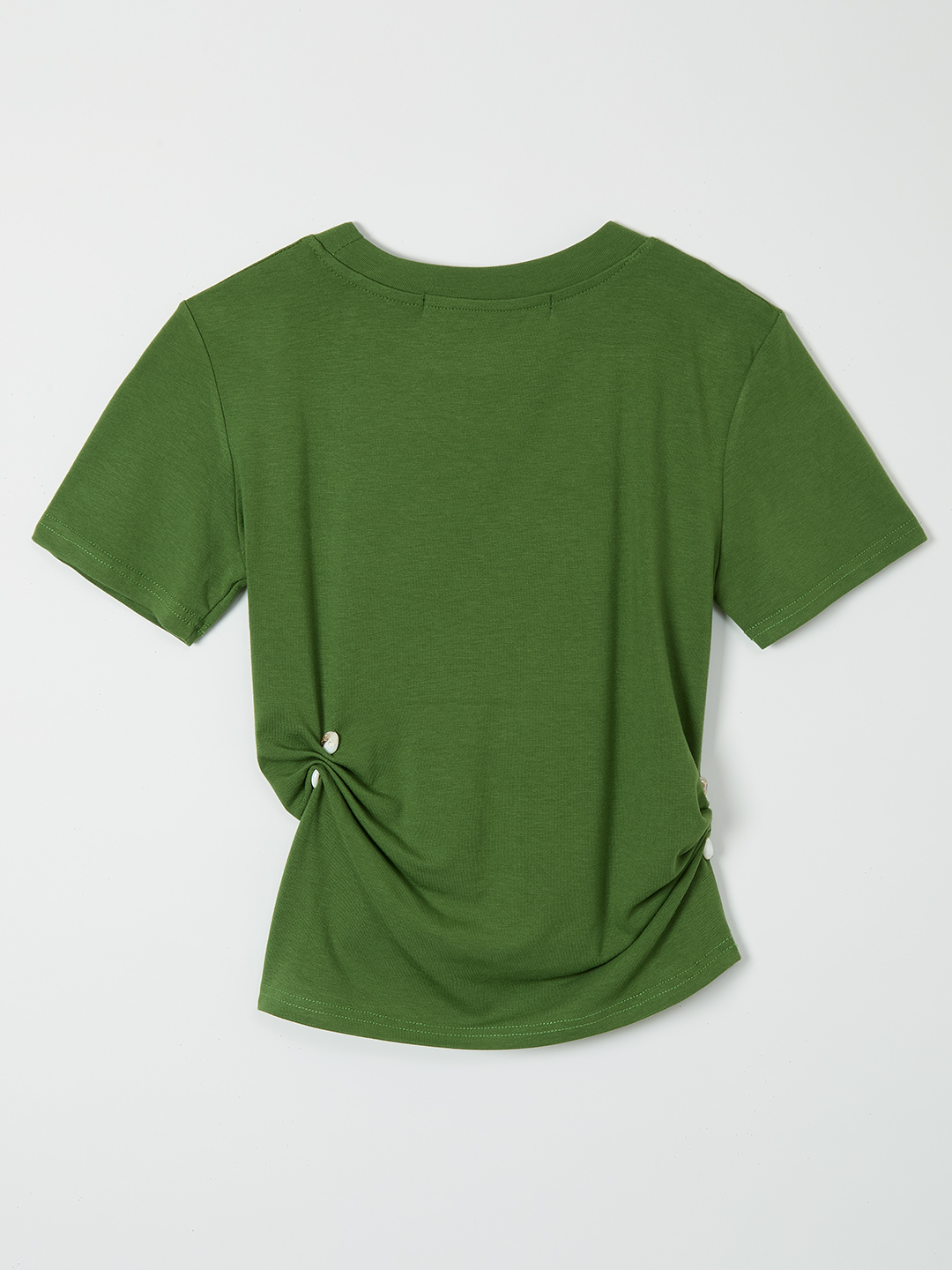 Stone Pinched Lyocel Tee 詳細画像 Green 2
