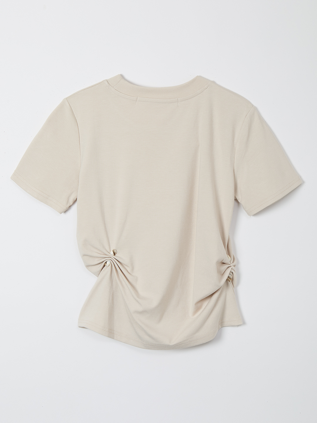 Stone Pinched Lyocel Tee 詳細画像 Beige 2