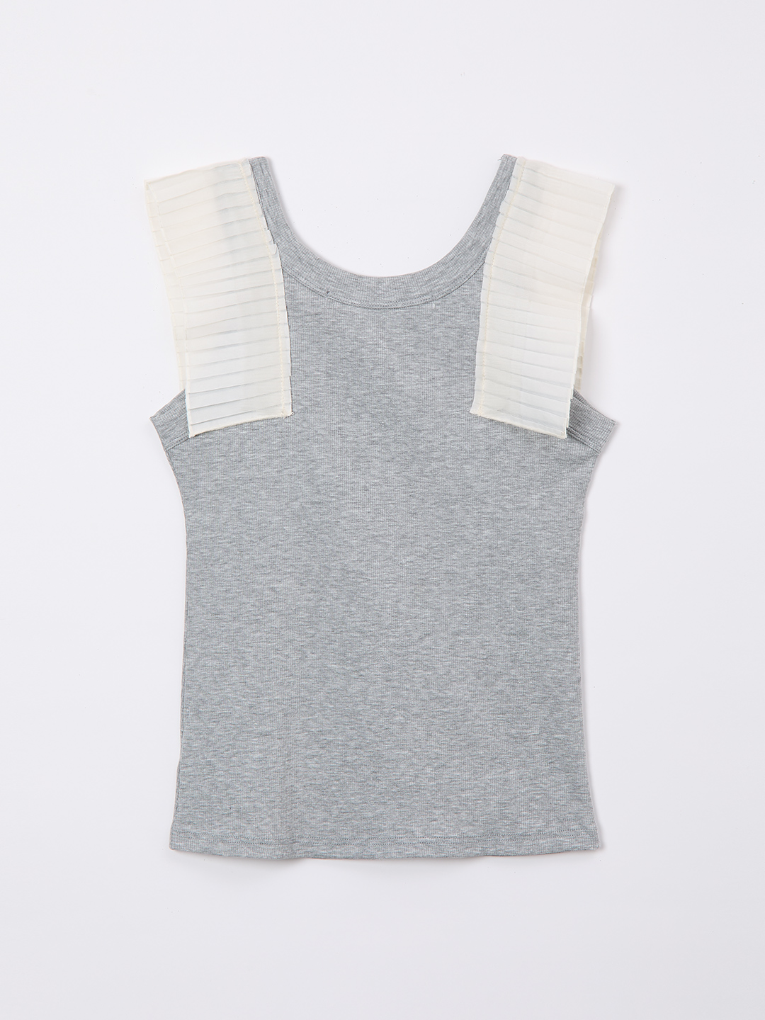 Pleats Decoration Tank 詳細画像 Gray 2