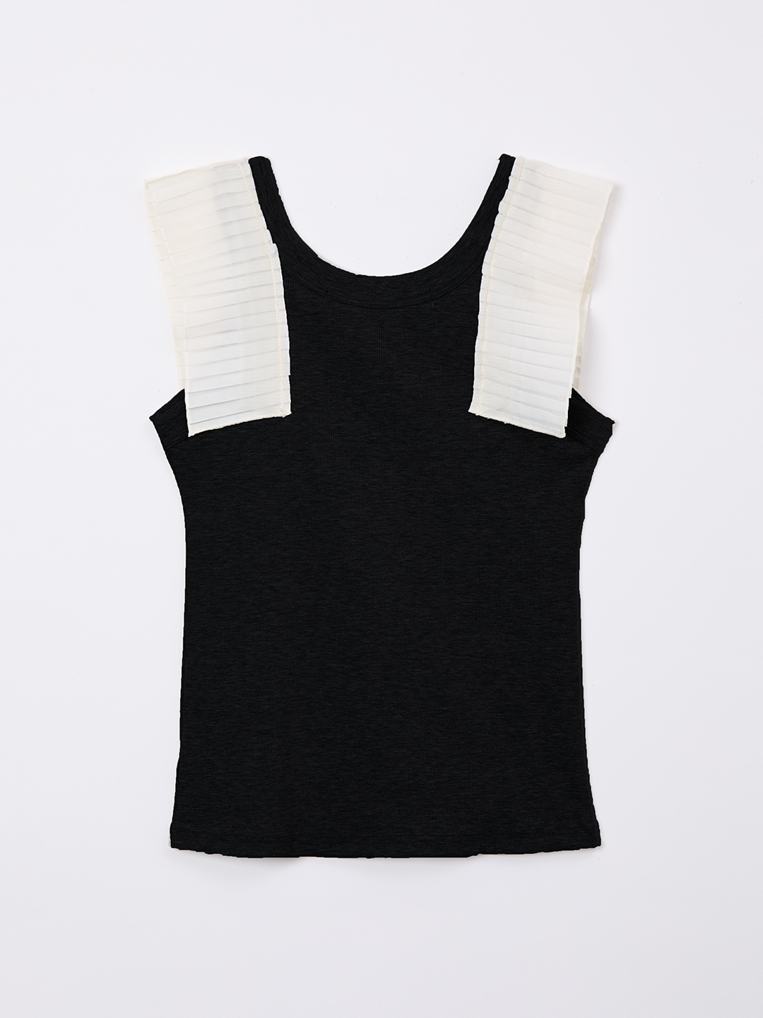 Pleats Decoration Tank 詳細画像 Black 2