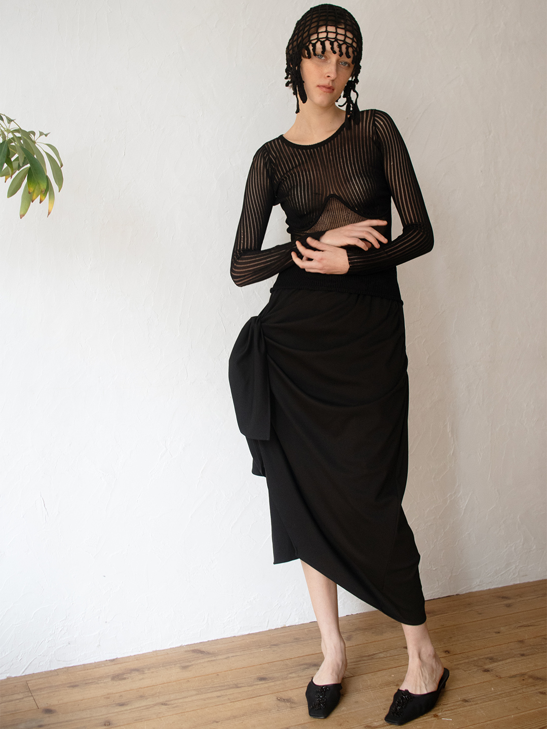 Scarf Skirt 詳細画像 Black 1