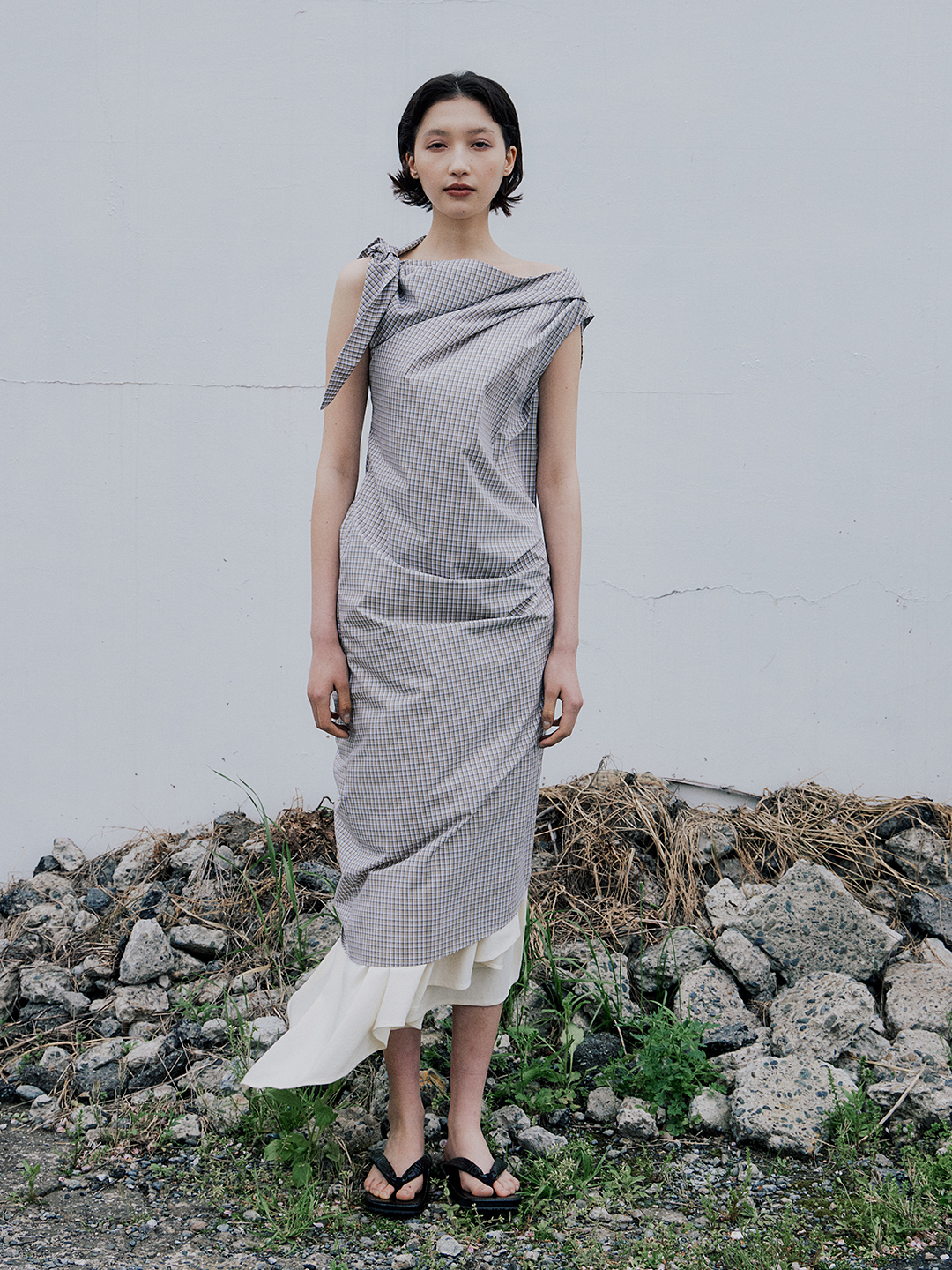 Tucked Ribbon Dress 詳細画像 Beige 3