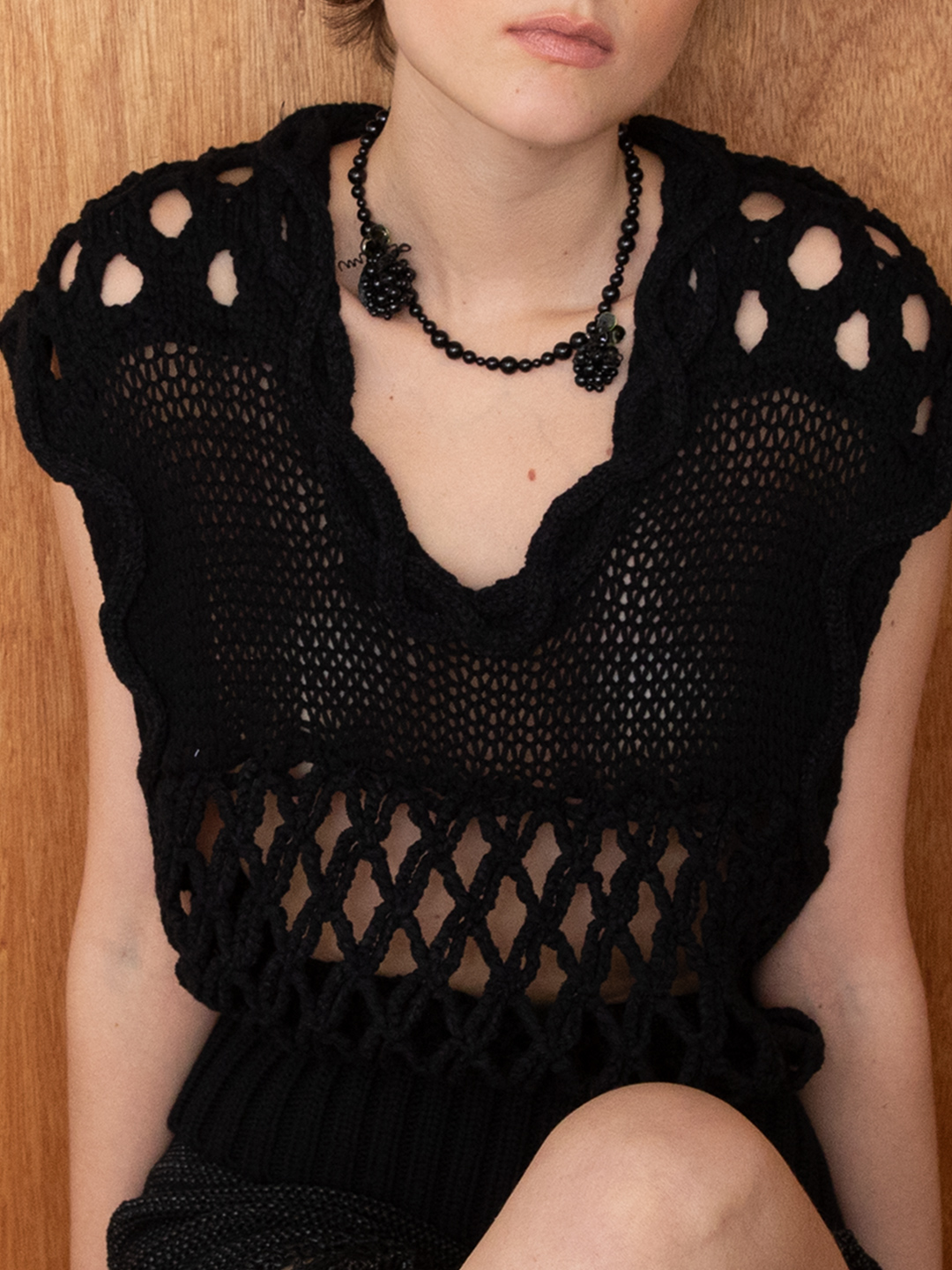 Berry Twins Necklace 詳細画像 Black 2