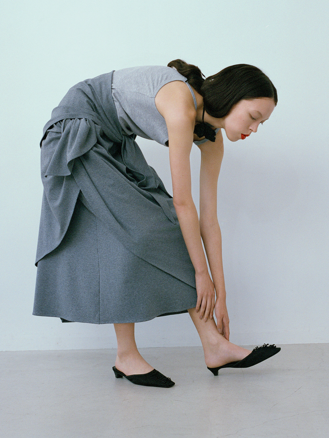 Botanical Mesh Mules 詳細画像 Black 2