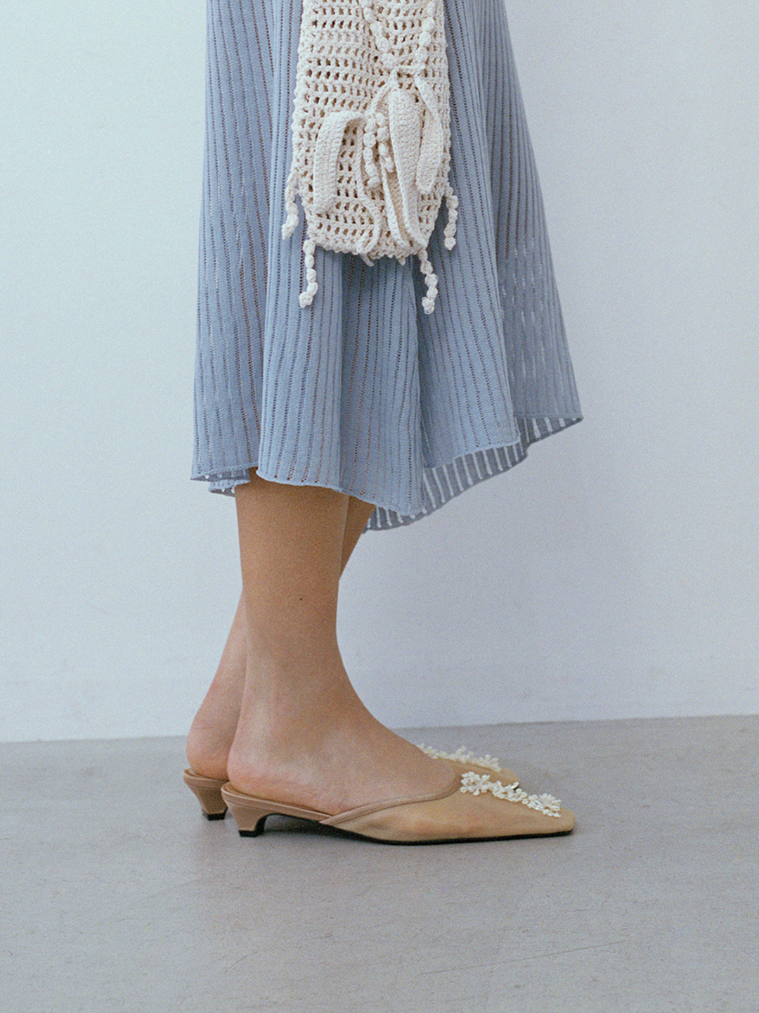 Botanical Mesh Mules 詳細画像 Beige 3