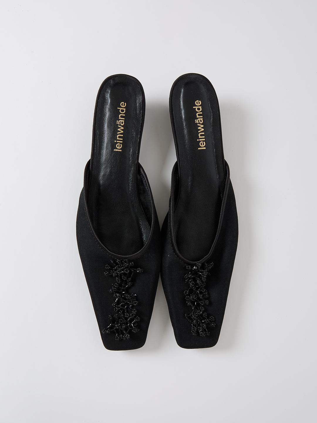 Botanical Mesh Mules 詳細画像 Black 3