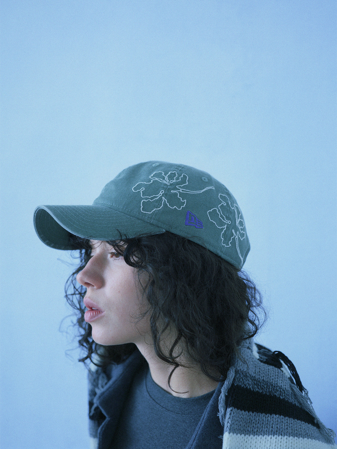 New Era Iris Embroidary Cap 詳細画像 Green 2