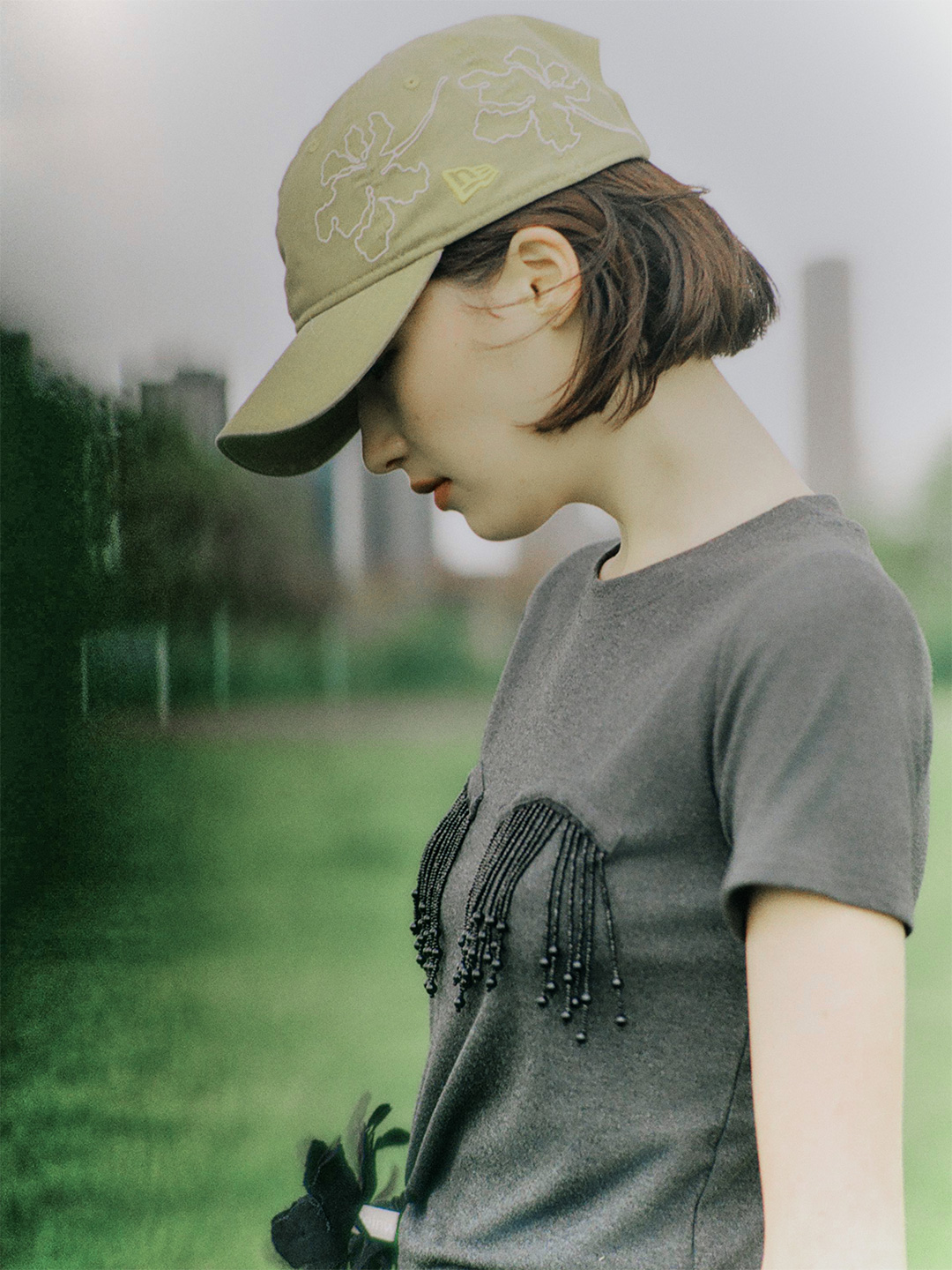 New Era Iris Embroidary Cap 詳細画像 Beige 1