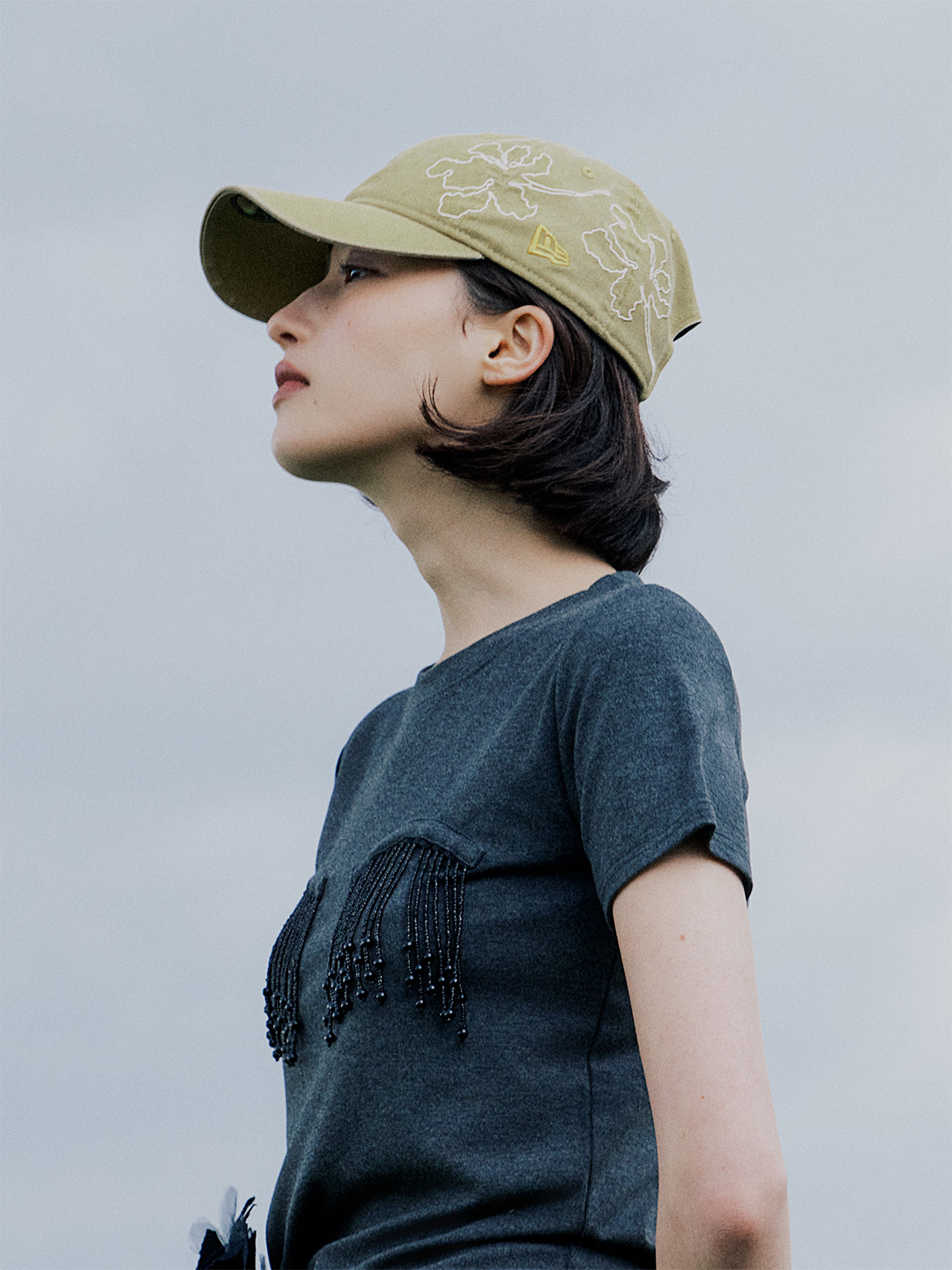 New Era Iris Embroidary Cap 詳細画像 Beige 2
