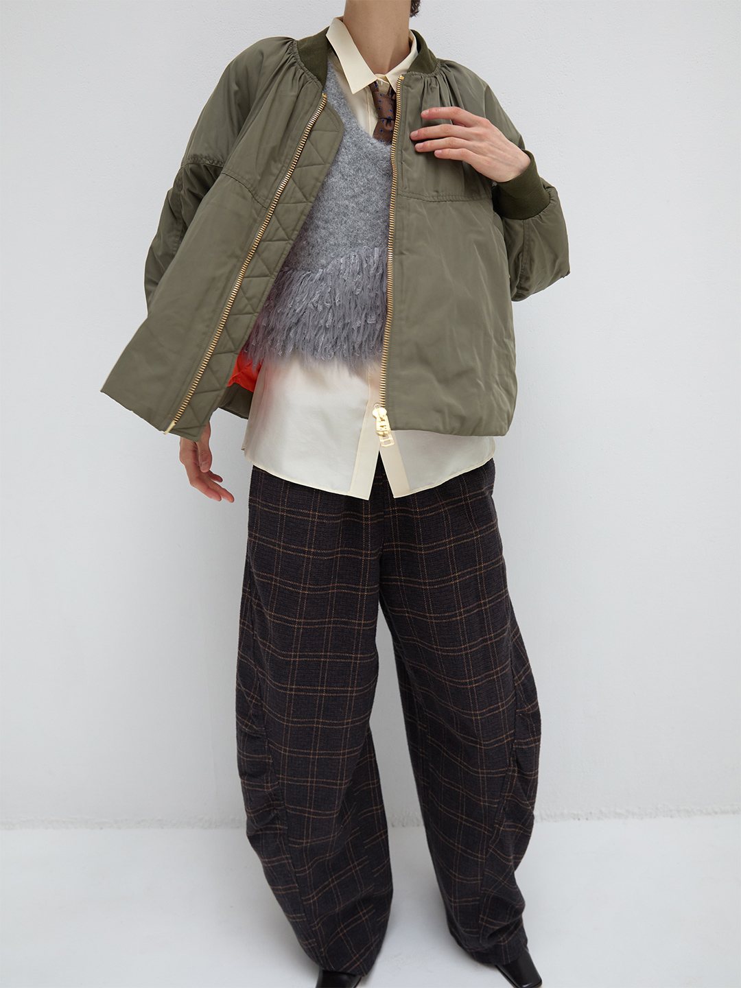 Alpaca Fringe Vest 詳細画像 Gray 5