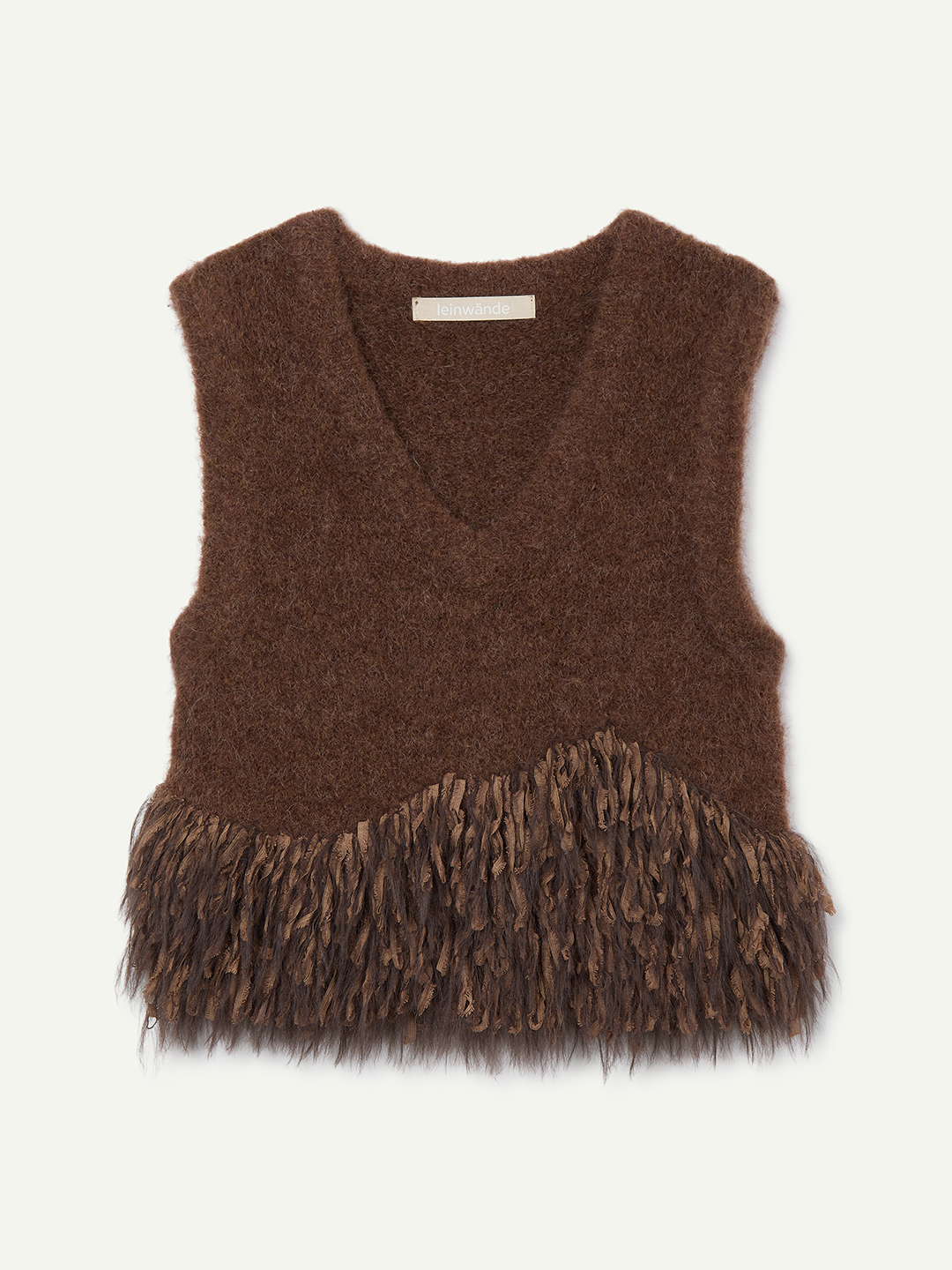 Alpaca Fringe Vest/Gray | leinwände | ラインヴァンドの公式