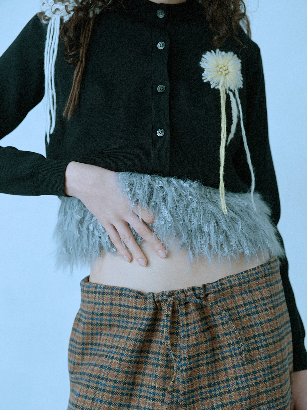 Botanical Embroidery Caidigan 詳細画像 Black 2