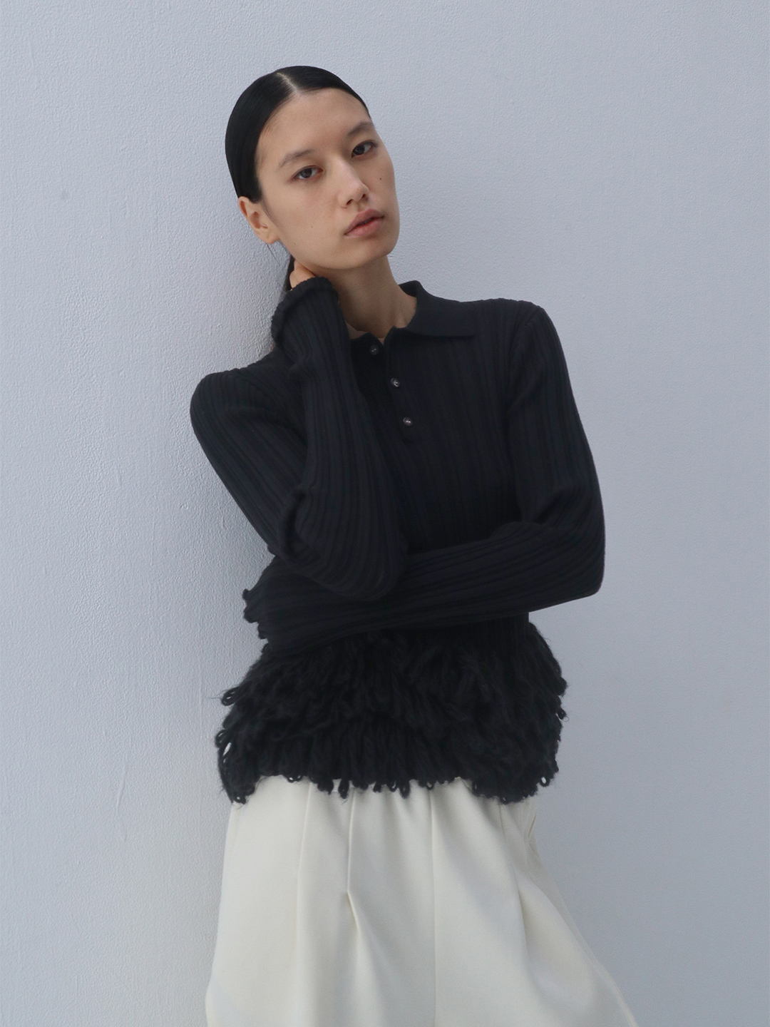 Fringe Polo Shirts 詳細画像 Black 1