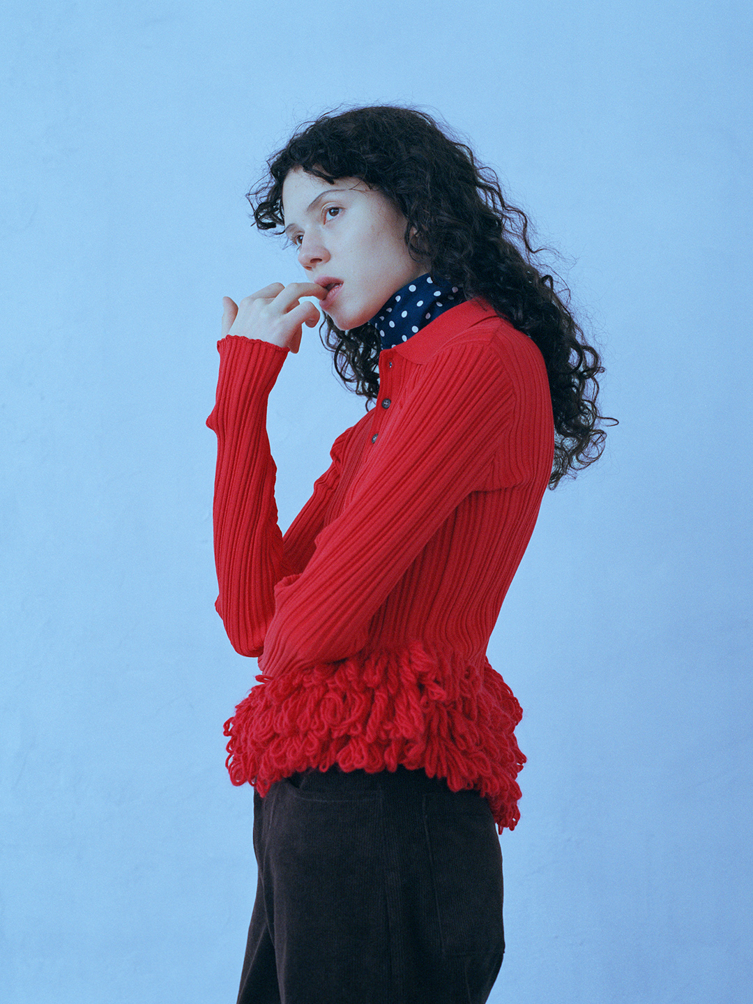 Fringe Polo Shirts 詳細画像 Red 2