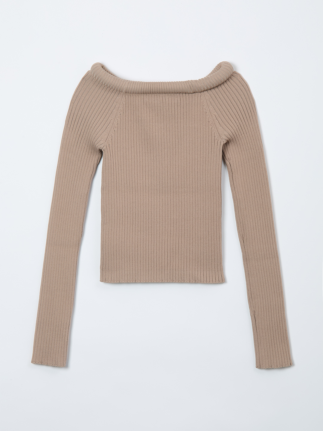 Tube Knit Off Shoulder 詳細画像 Beige 2