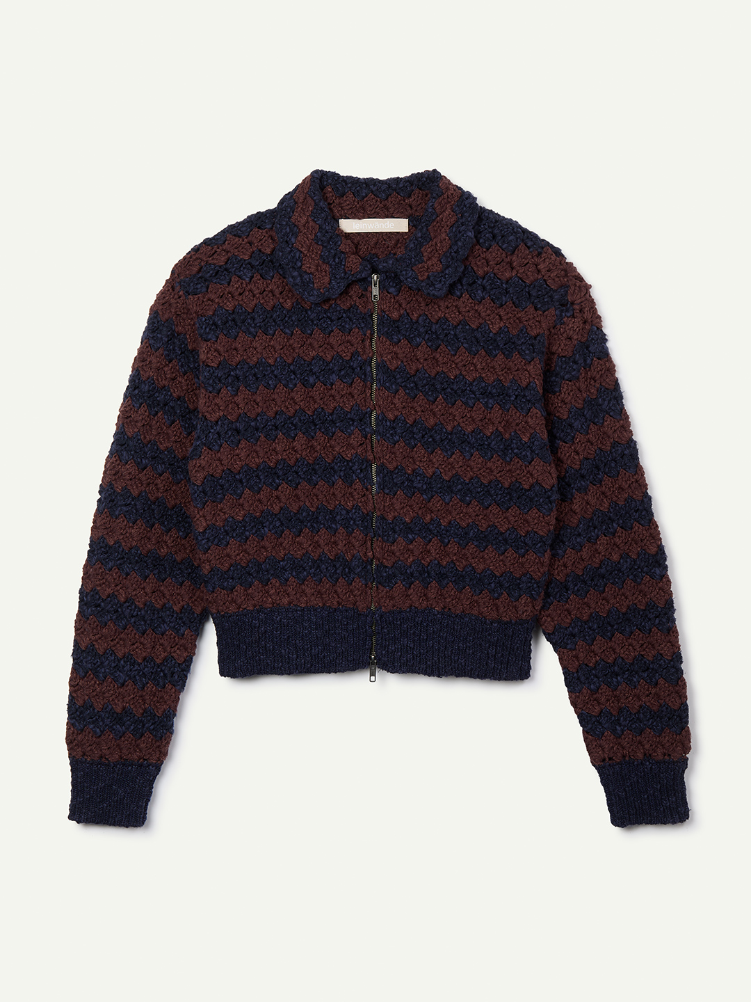 Crochet Border Knit Blouson