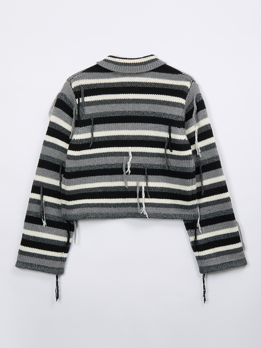 Multi Stripe Knitted Shirts 詳細画像 Black 2