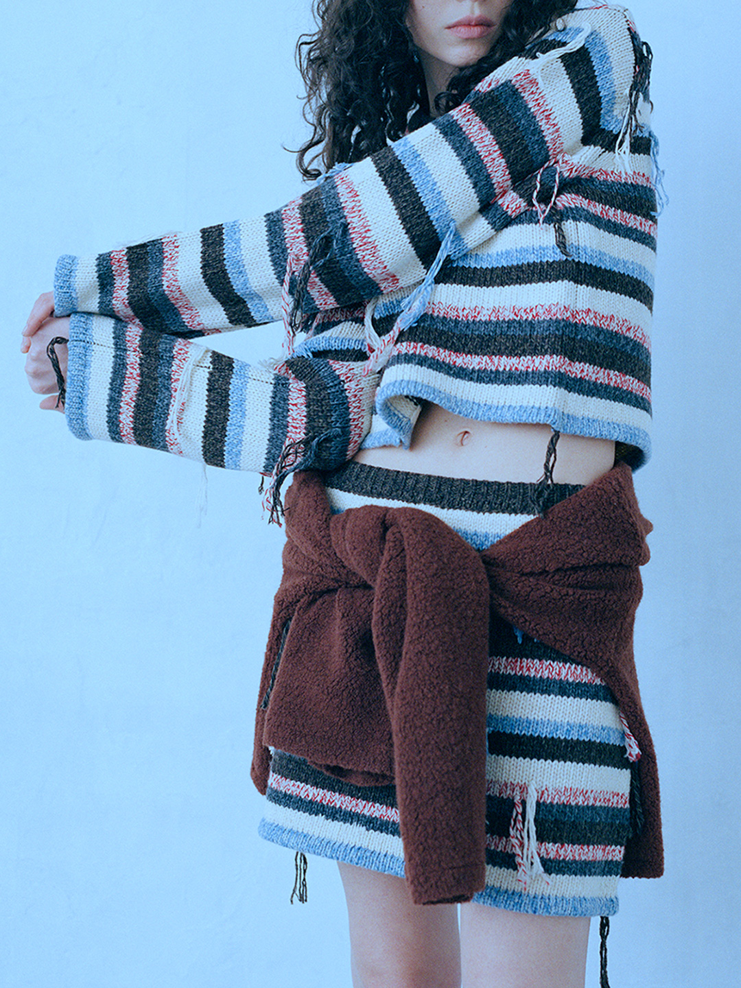 Multi Stripe Knitted Mini
