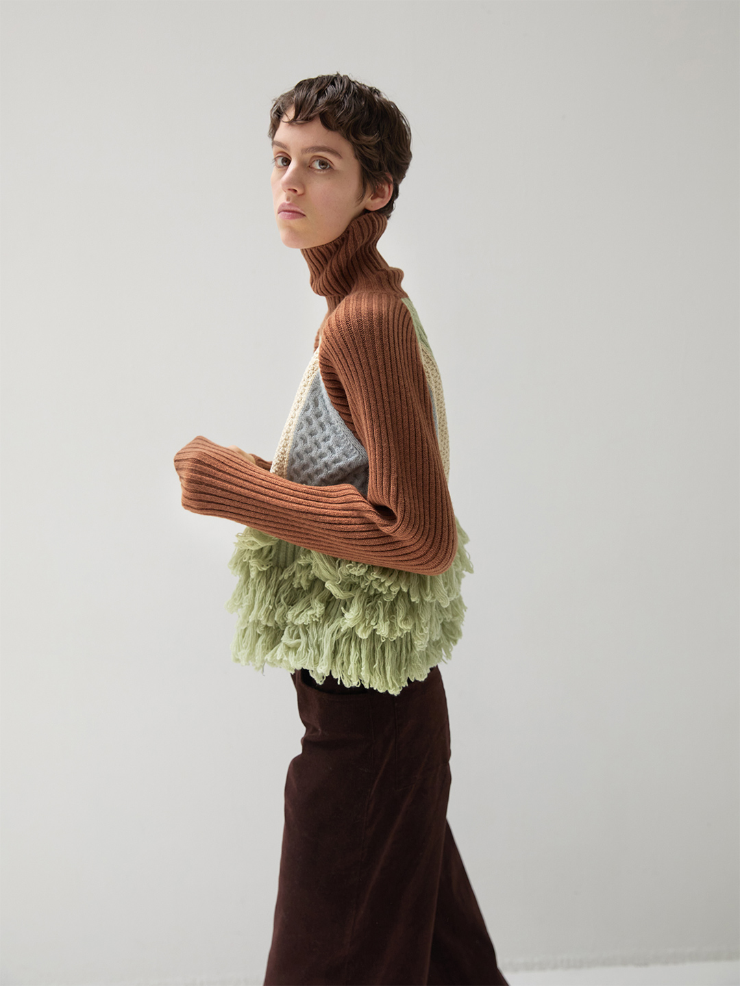 Cable Intarsia Turtle Top 詳細画像